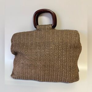 Vintage Fossil Straw Bag Y2K Purse